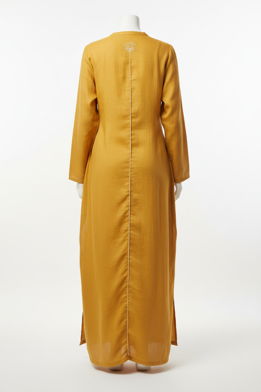 Yellow Kurtha - Back View