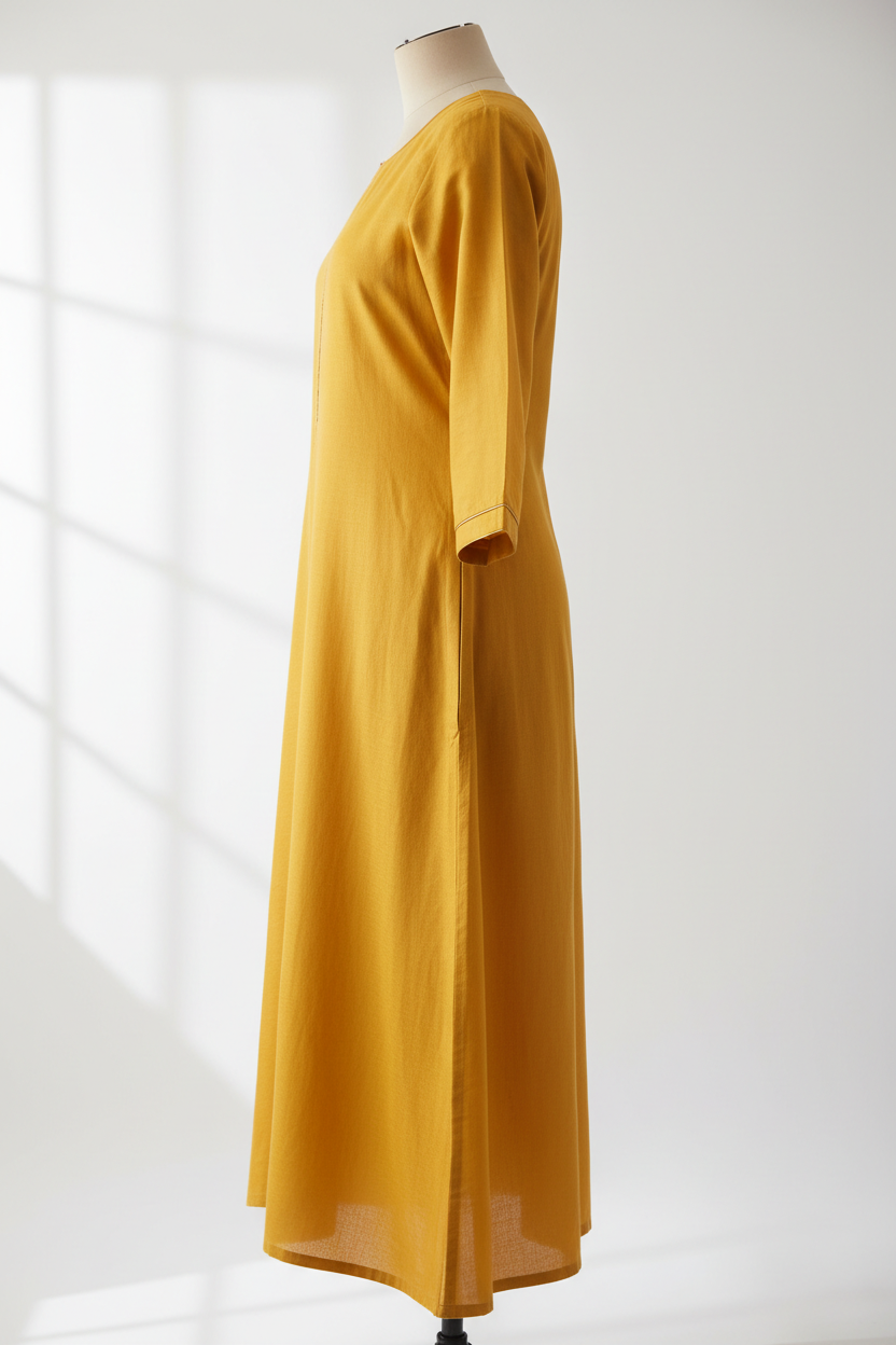 Yellow Kurtha - Side View