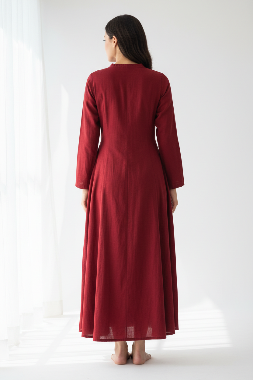 Red Kurtha - Back View