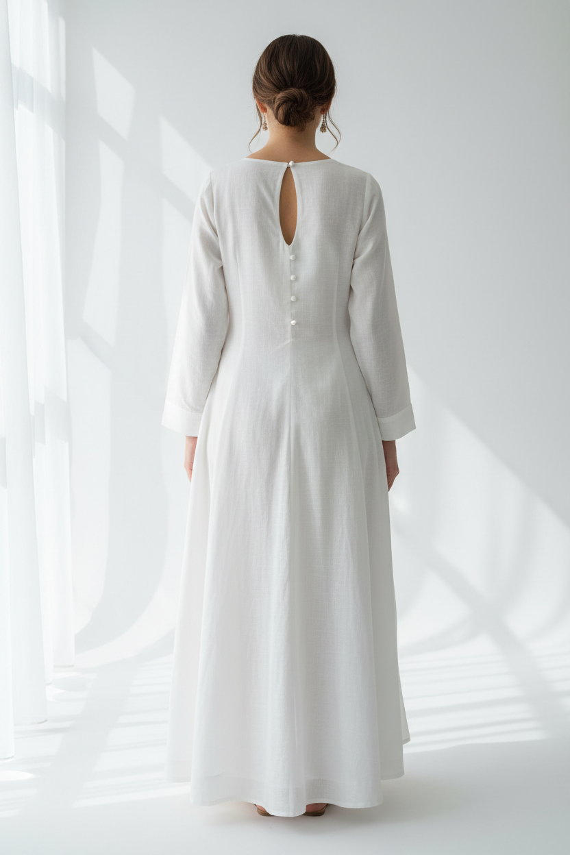 White Kurtha - Back View